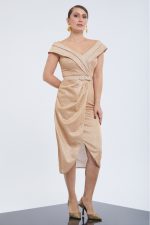 Gold woven sleeveless maxi dress